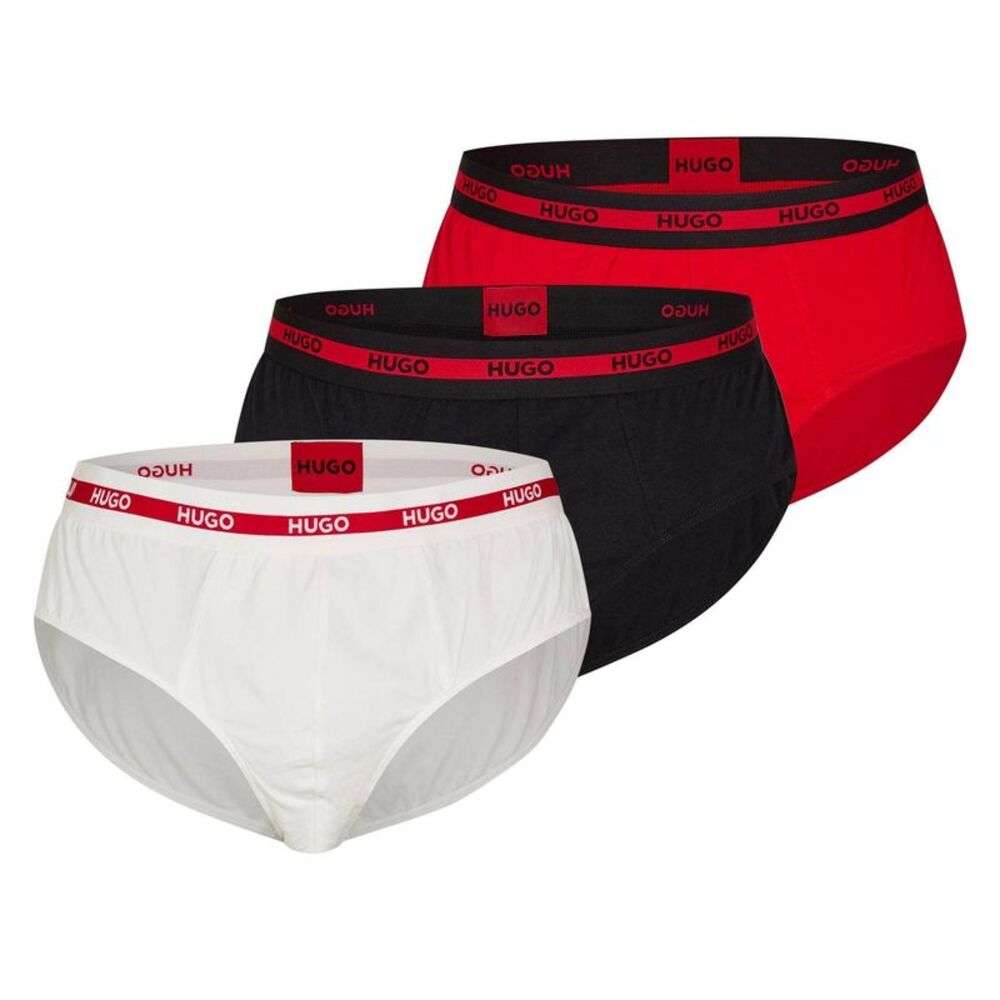 Hugo Mens Stretch Briefs (Pack of 3) / Red